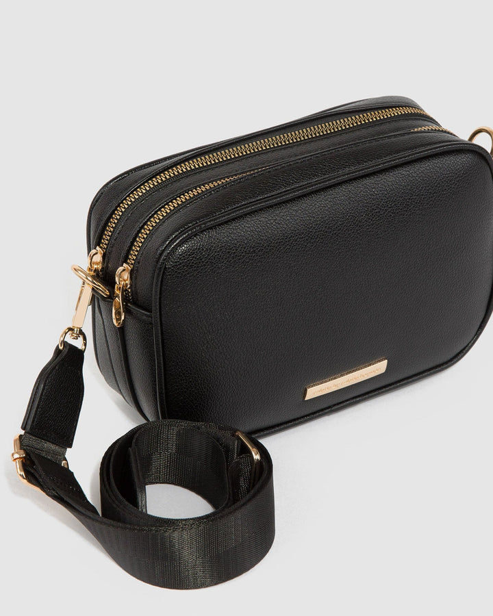 Colette by Colette Hayman Black Selina Webbing Strap Crossbody Bag