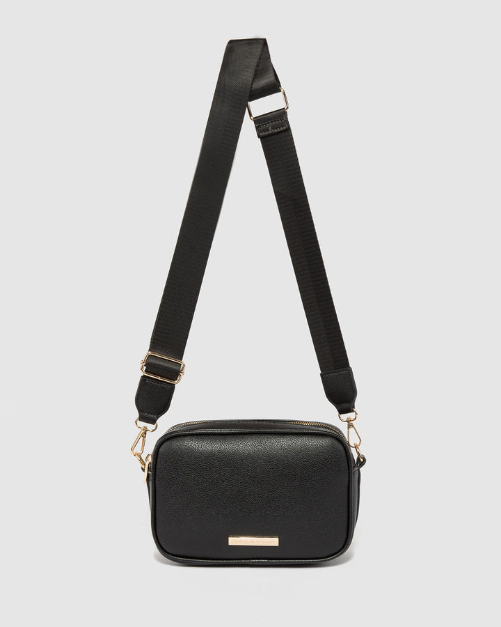 Colette by Colette Hayman Black Selina Webbing Strap Crossbody Bag