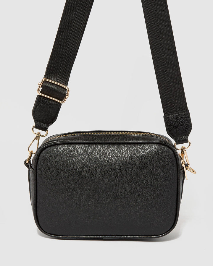 Colette by Colette Hayman Black Selina Webbing Strap Crossbody Bag