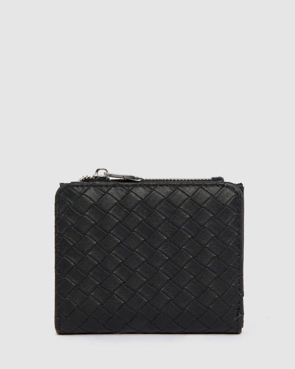 Colette by Colette Hayman Black Weave Han Mini Wallet