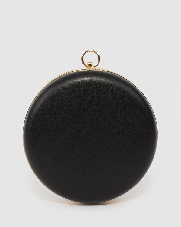 Colette by Colette Hayman Black Yuki Round Clutch Bag