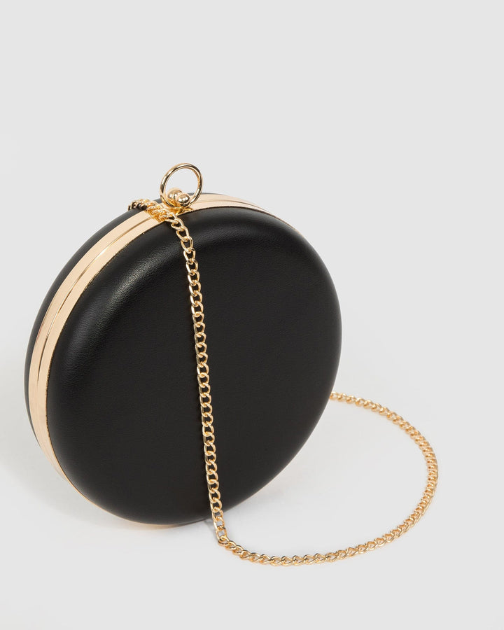 Colette by Colette Hayman Black Yuki Round Clutch Bag