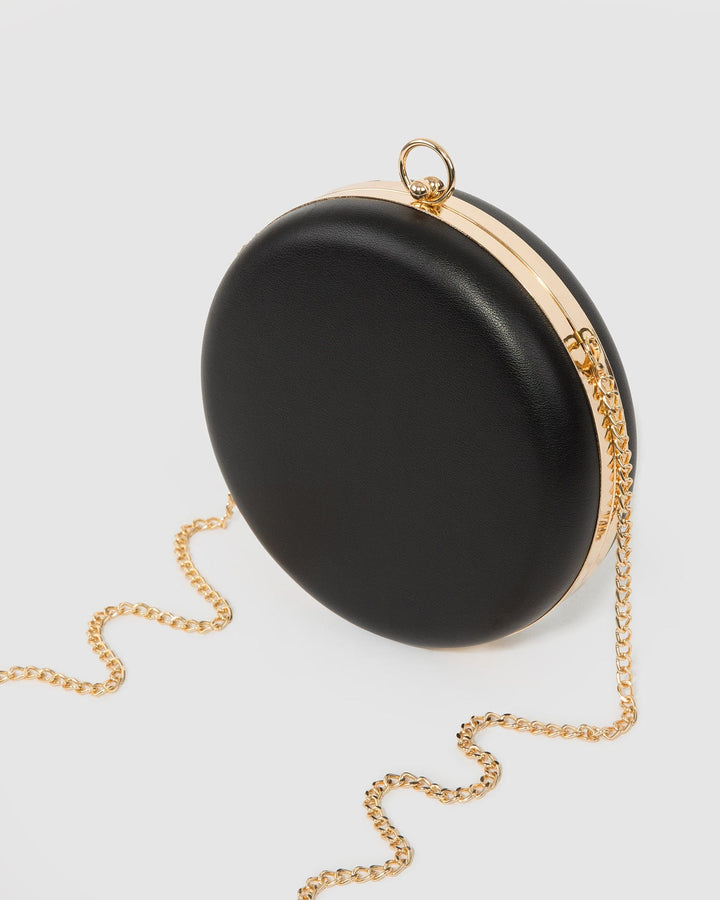 Colette by Colette Hayman Black Yuki Round Clutch Bag