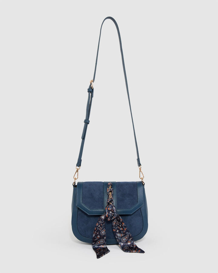 Colette by Colette Hayman Blue Aria Scarf Crossbody Bag