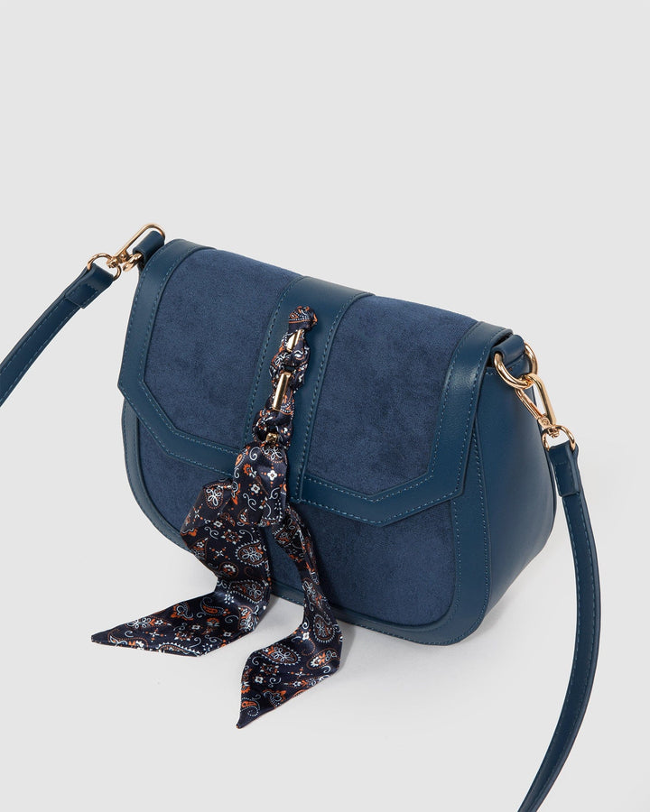 Colette by Colette Hayman Blue Aria Scarf Crossbody Bag