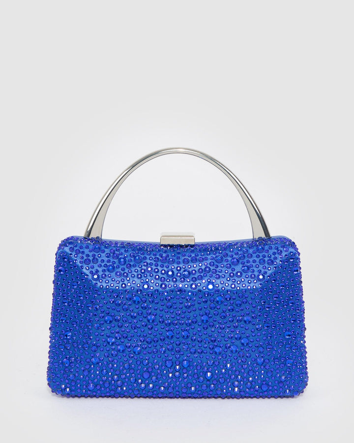 Colette by Colette Hayman Blue Jem Crystal Clutch Bag