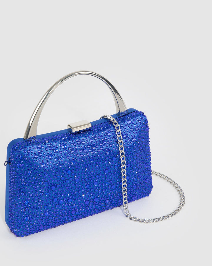 Colette by Colette Hayman Blue Jem Crystal Clutch Bag