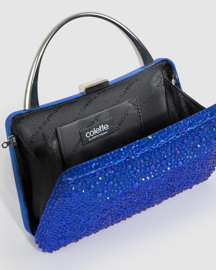 Colette by Colette Hayman Blue Jem Crystal Clutch Bag