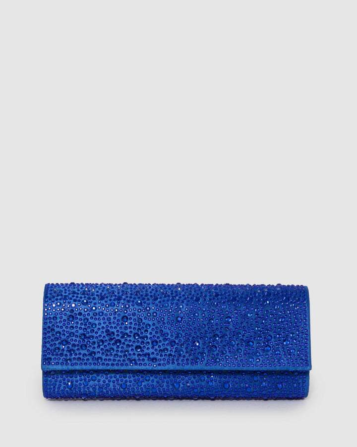 Colette by Colette Hayman Blue Nolene Crystal Clutch Bag