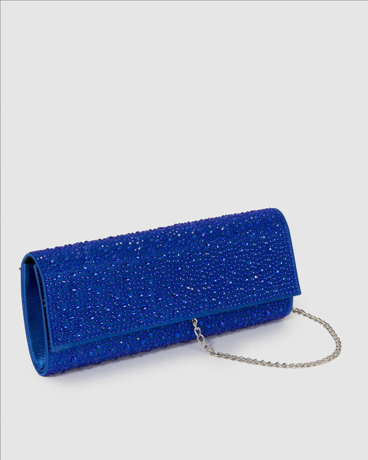 Colette by Colette Hayman Blue Nolene Crystal Clutch Bag