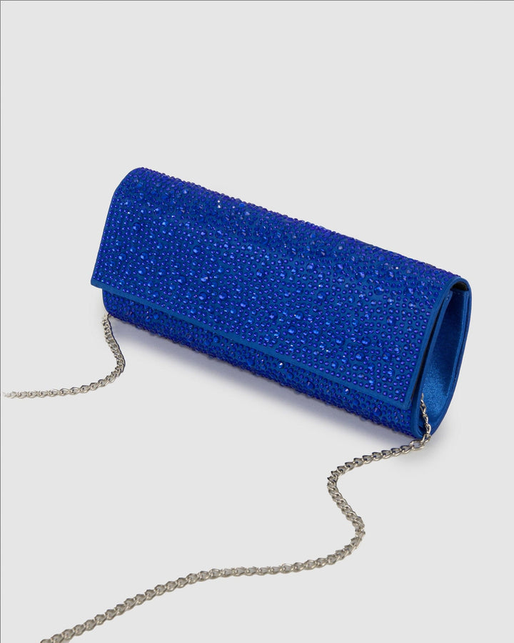 Colette by Colette Hayman Blue Nolene Crystal Clutch Bag