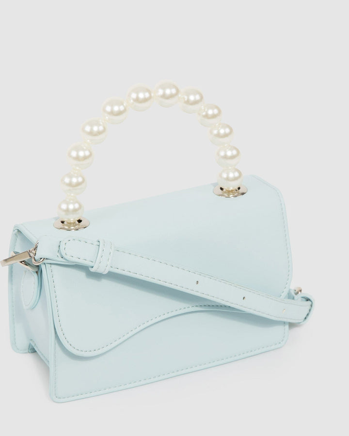 Colette by Colette Hayman Blue Tia Pearl Top Handle Bag