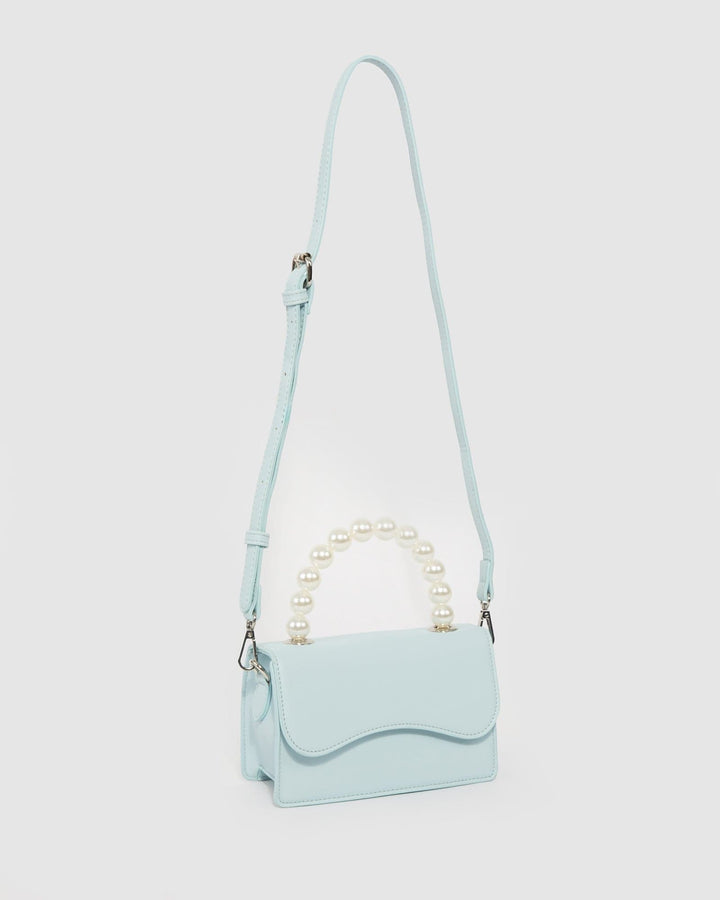 Colette by Colette Hayman Blue Tia Pearl Top Handle Bag