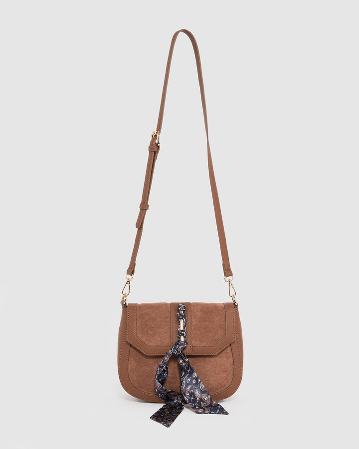 Colette by Colette Hayman Brown Aria Scarf Crossbody Bag