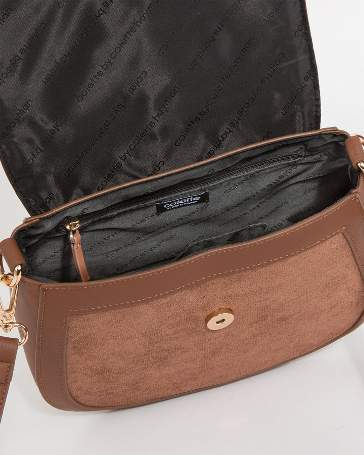 Colette by Colette Hayman Brown Aria Scarf Crossbody Bag