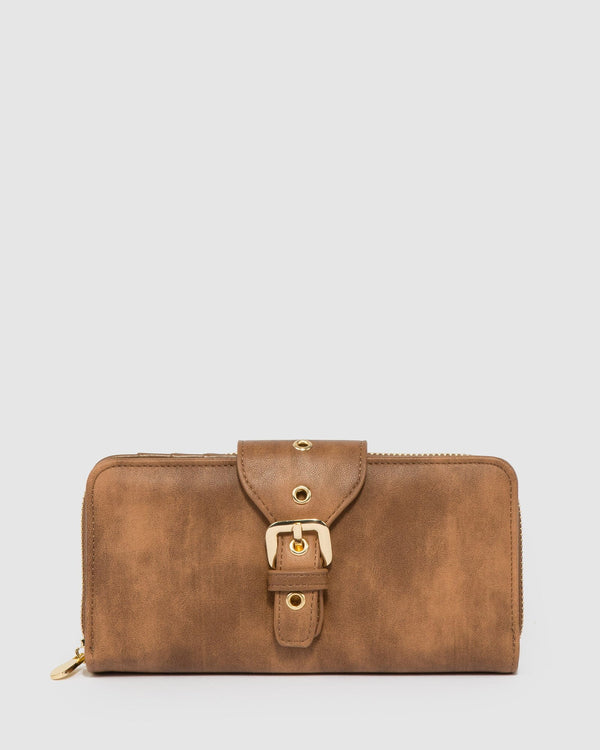 Colette by Colette Hayman Brown Blake Buckle Wallet