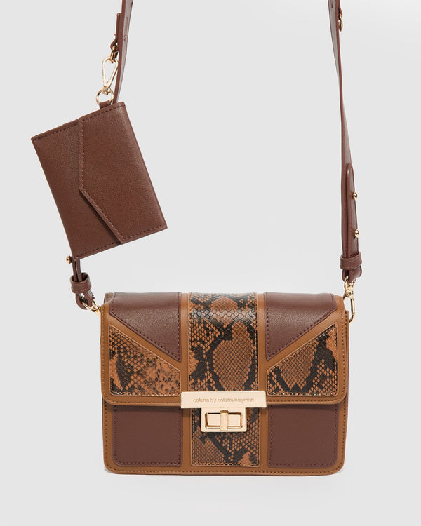 Colette by Colette Hayman Brown Sierra Panel Crossbody Bag