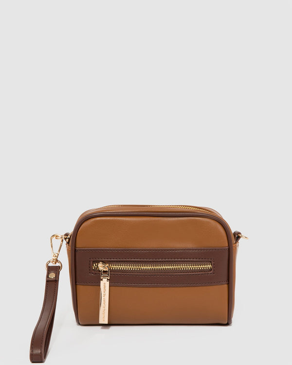 Colette by Colette Hayman Brown Suri Panel Crossbody Bag