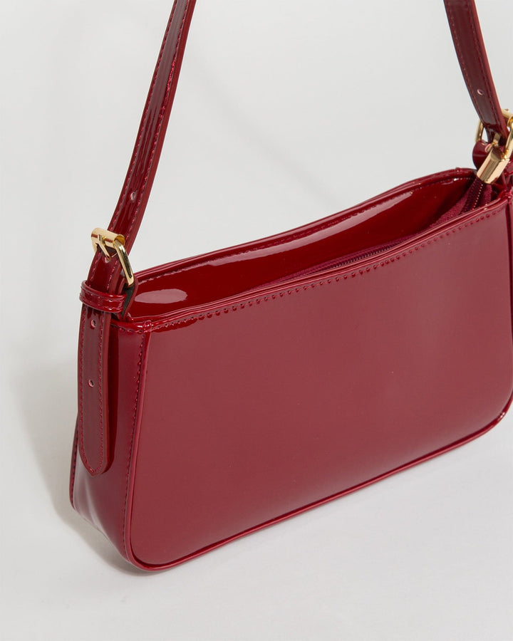 Colette by Colette Hayman Cherrie Red Frankie Buckle Strap Shoulder Bag