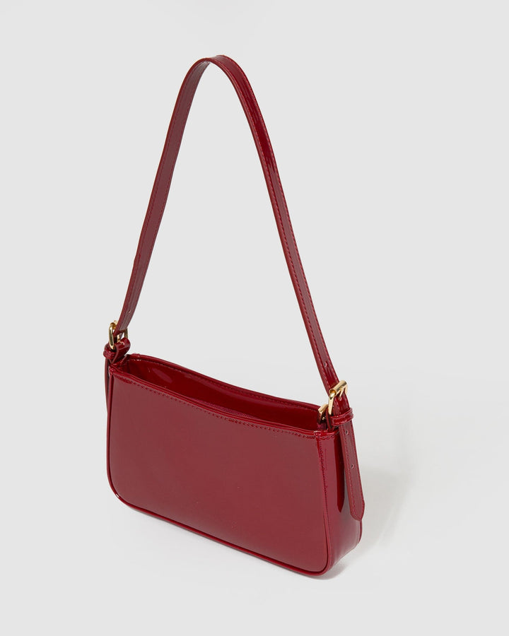 Colette by Colette Hayman Cherrie Red Frankie Buckle Strap Shoulder Bag