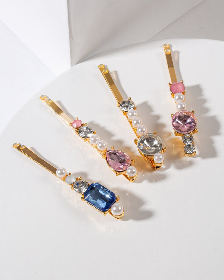 Colette by Colette Hayman Crystal And Pearl Hair Slides