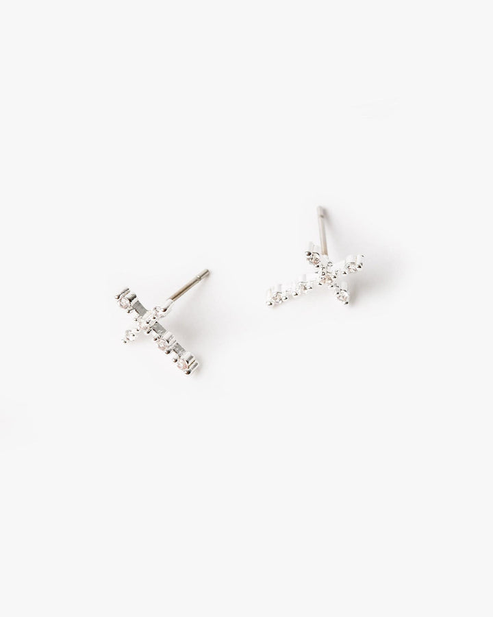 Colette by Colette Hayman Crystal Cross Stud Earrings