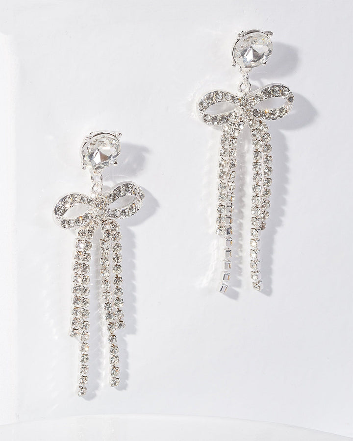 Colette by Colette Hayman Crystal Elegant Statement Bow Earrings