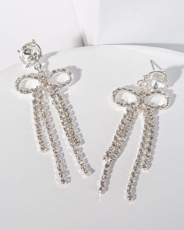 Colette by Colette Hayman Crystal Elegant Statement Bow Earrings