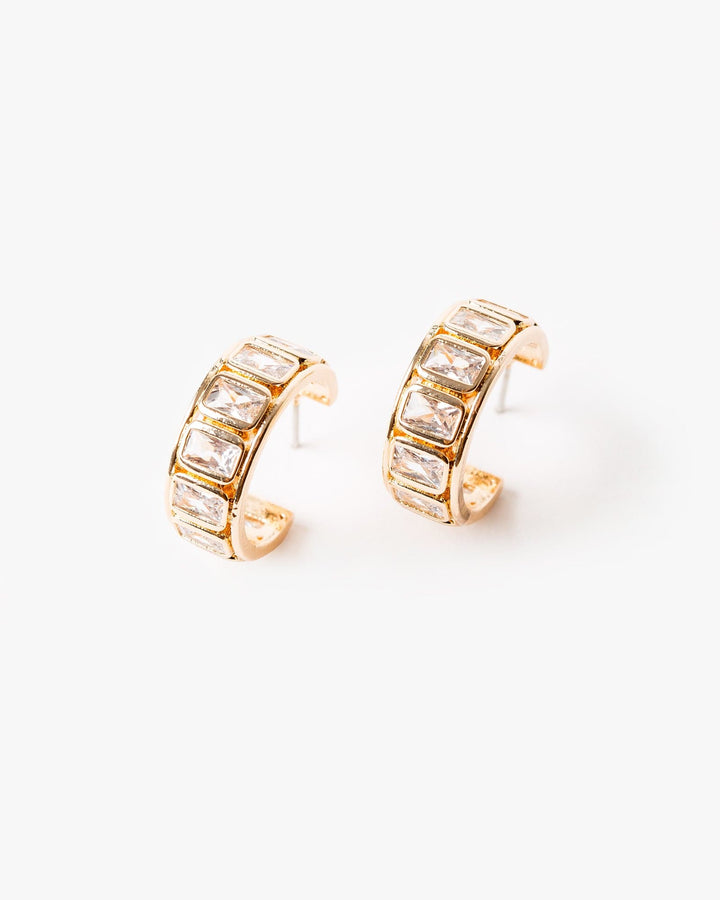 Colette by Colette Hayman Crystal Huggie Hoop Earrings