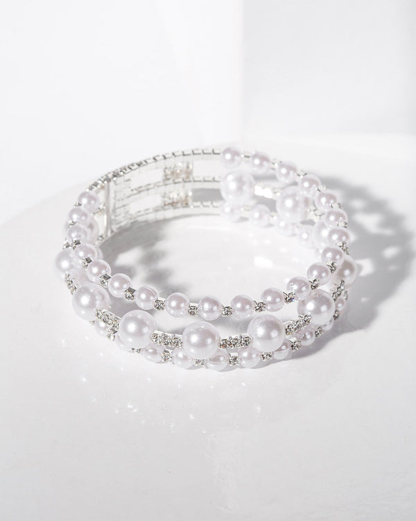 Colette by Colette Hayman Crystal Pearl Cuff Bracelet