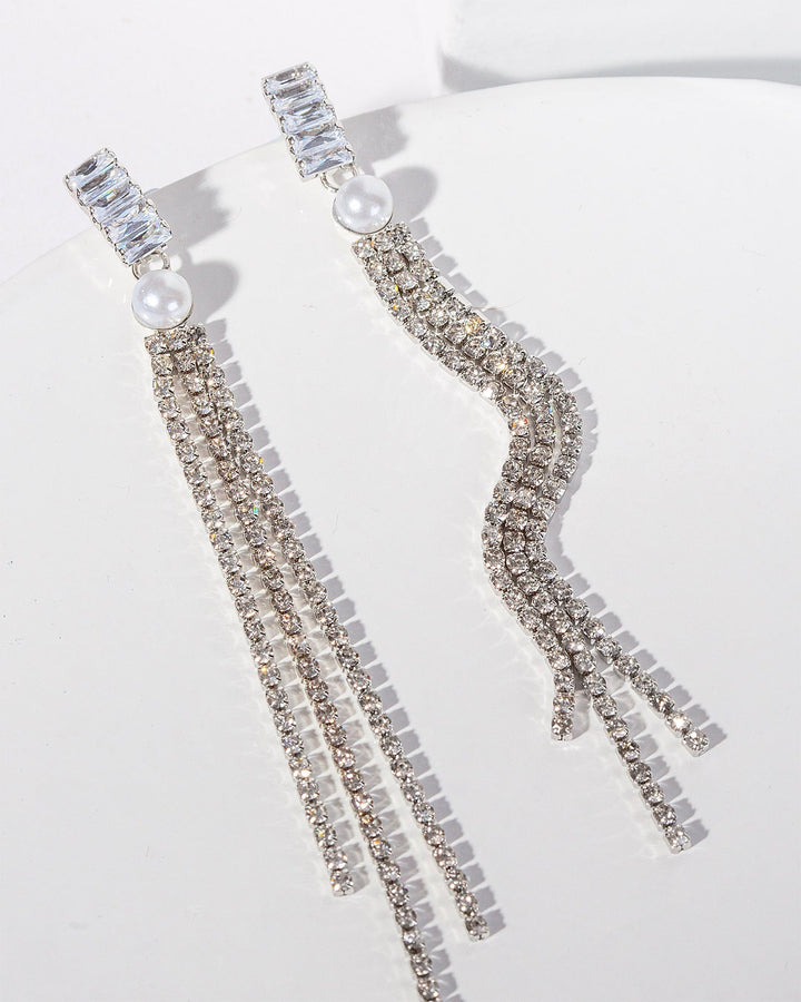 Colette by Colette Hayman Crystal Pearl Drop Earrings