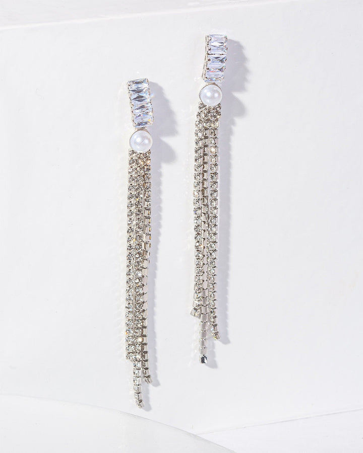 Colette by Colette Hayman Crystal Pearl Drop Earrings