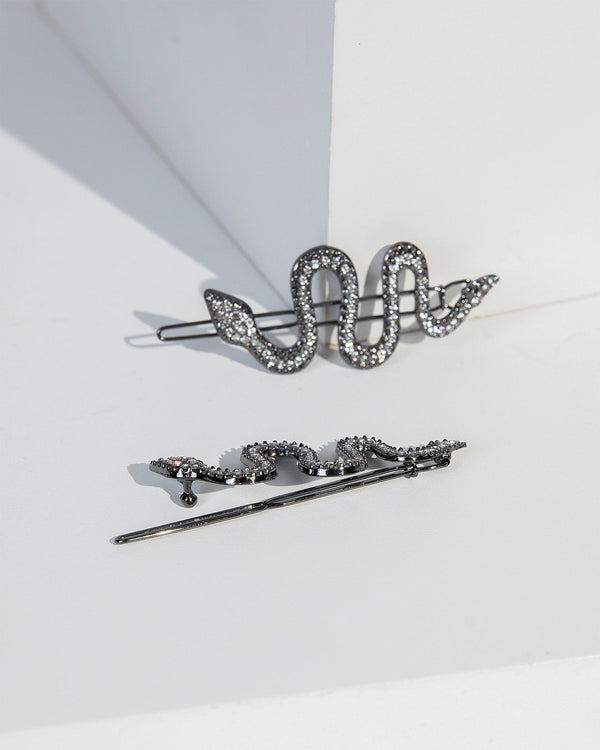 Colette by Colette Hayman Crystal Snake Hair Clip Pack