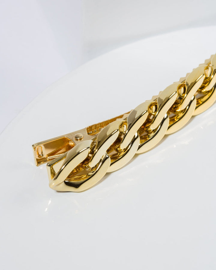 Colette by Colette Hayman Gold 2 Pack Linked Chain Hair Slide