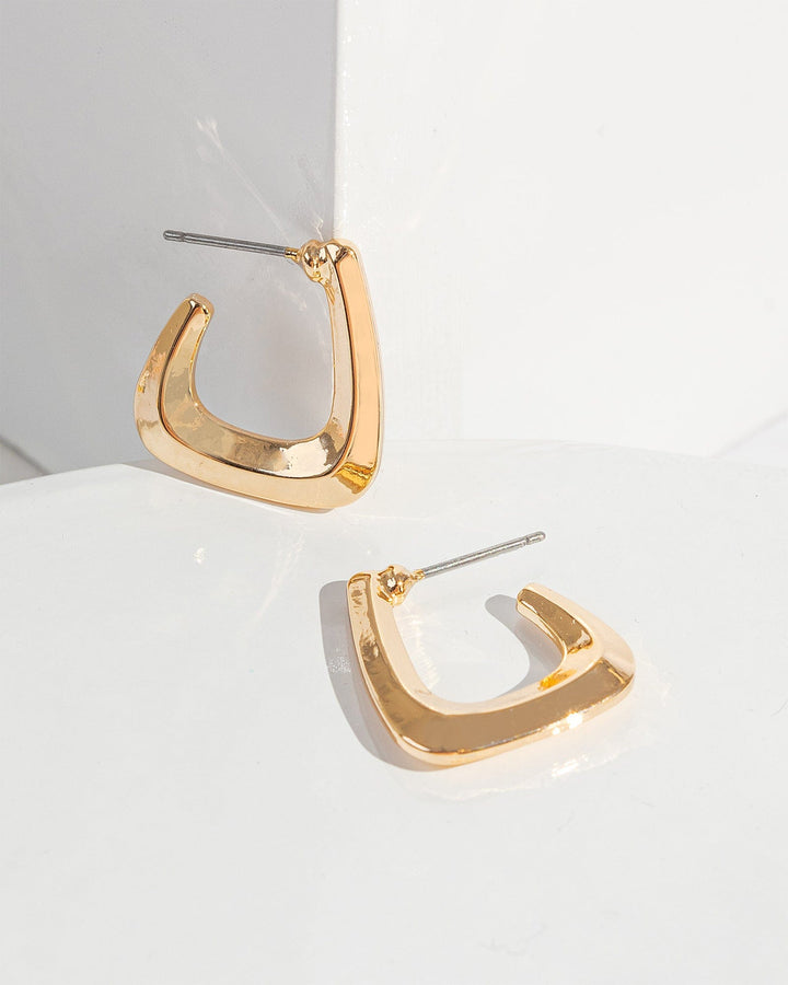 Colette by Colette Hayman Gold Angled Hoop Earrings