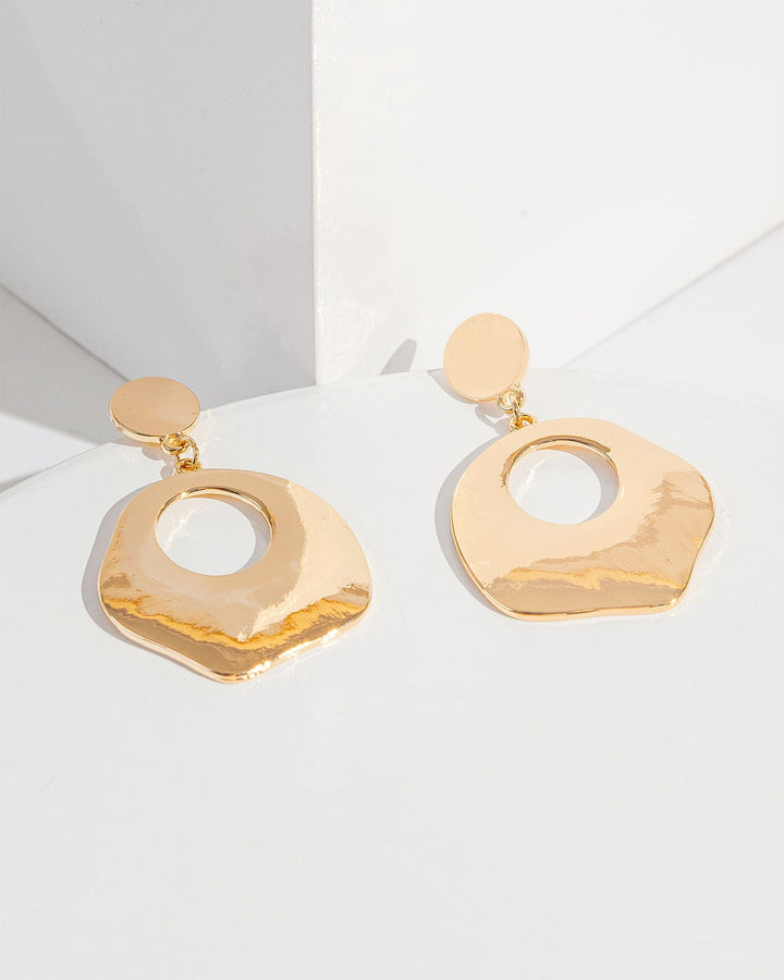 Colette by Colette Hayman Gold Assymetrical Post Drop Earrings