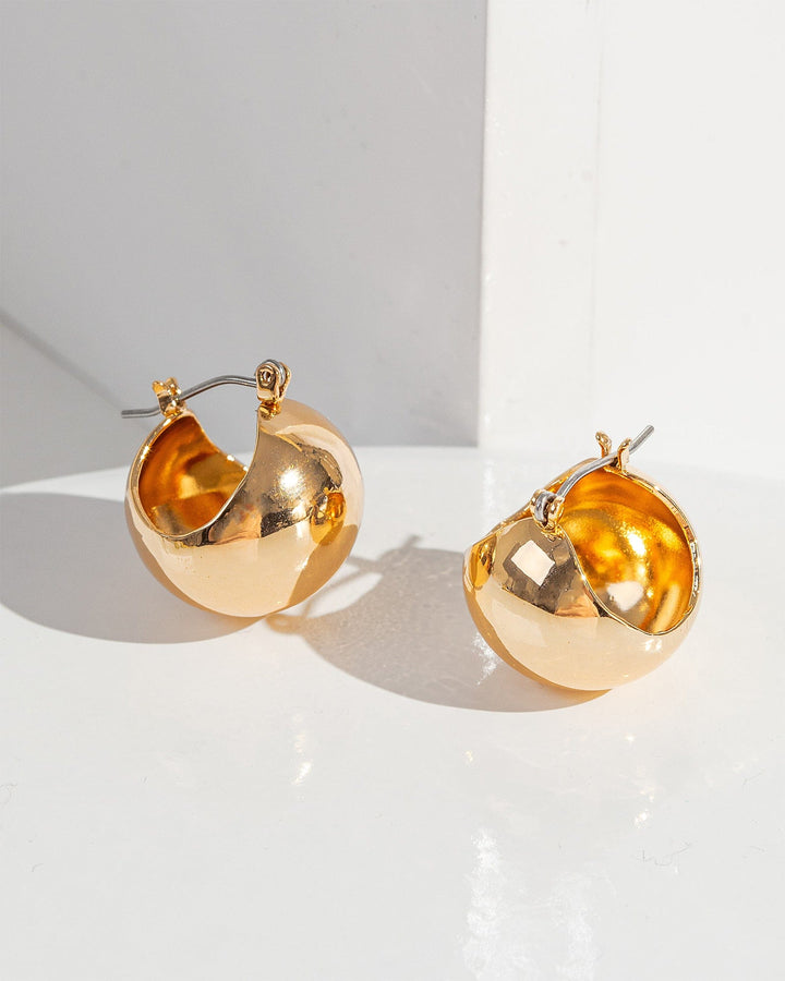 Colette by Colette Hayman Gold Ball Hoop Huggie Earrings