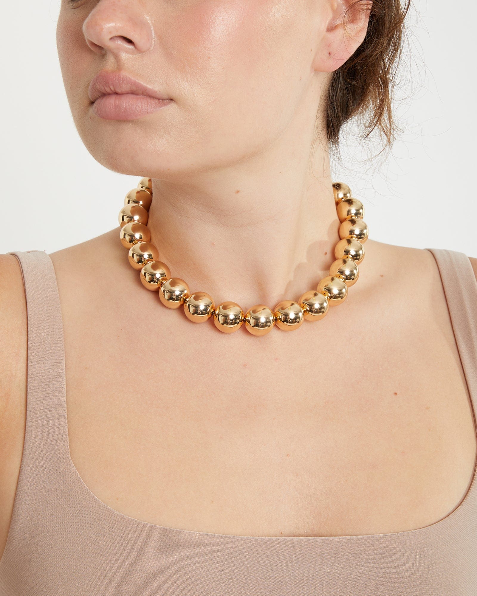 Gold choker outlet with beads