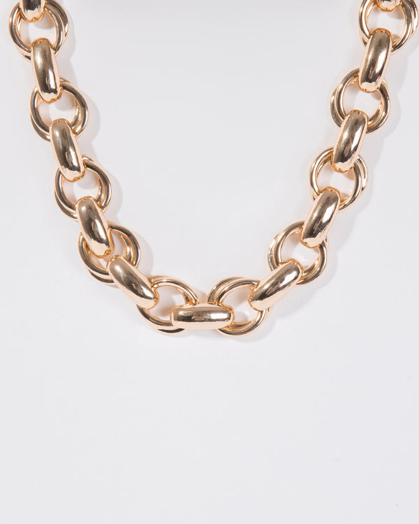 Colette by Colette Hayman Gold Chunky Chain Link Necklace