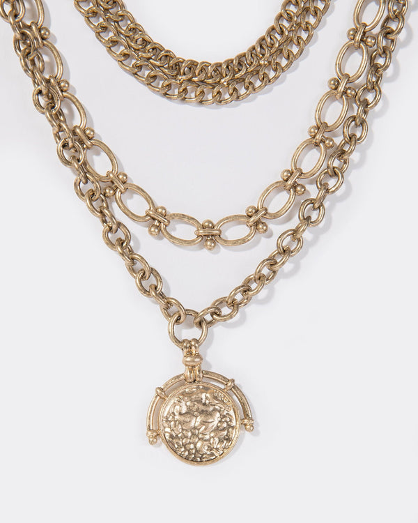 Colette by Colette Hayman Gold Coin Pendant Chain Necklace