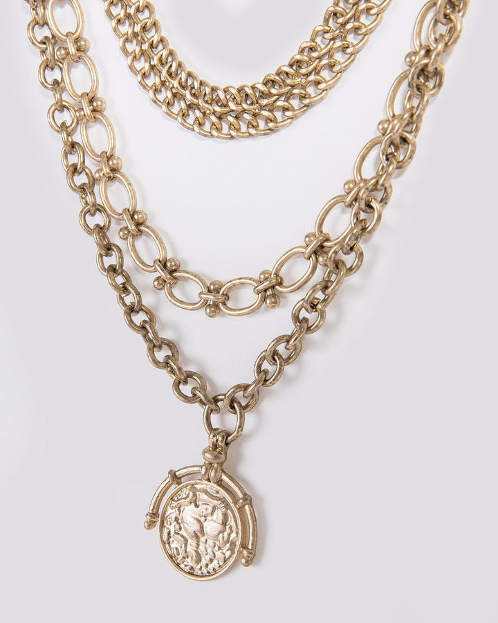 Colette by Colette Hayman Gold Coin Pendant Chain Necklace