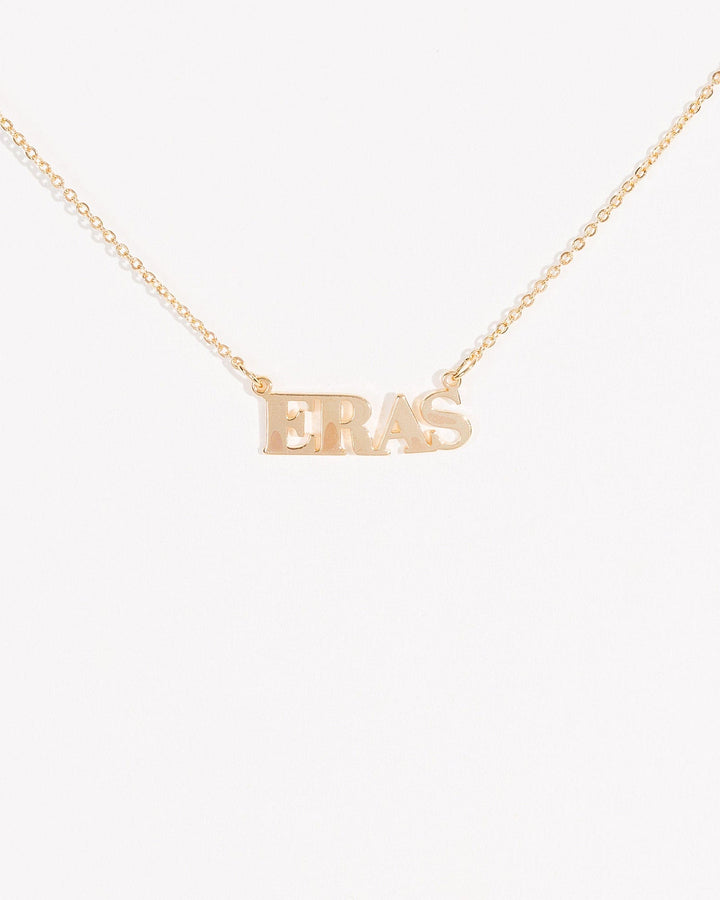 Colette by Colette Hayman Gold Eras Text Necklace