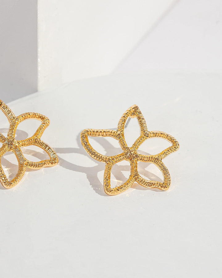 Colette by Colette Hayman Gold Flower Outline Stud Earrings