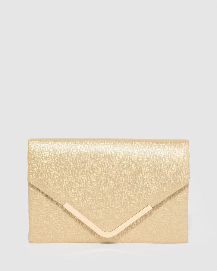 Colette by Colette Hayman Gold Lila II Envelope Clutch Bag