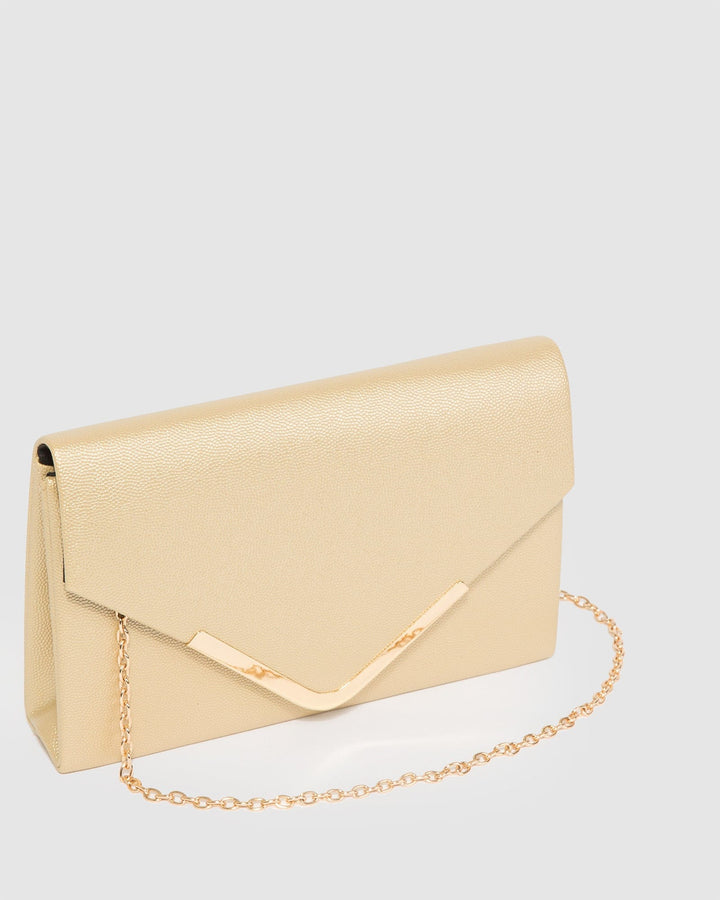 Colette by Colette Hayman Gold Lila II Envelope Clutch Bag