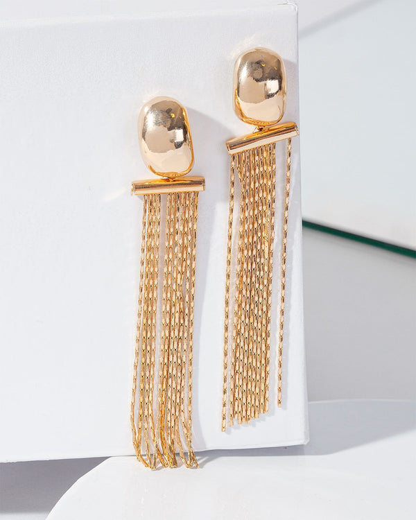 Colette by Colette Hayman Gold Metal Tassel Drop Earrings