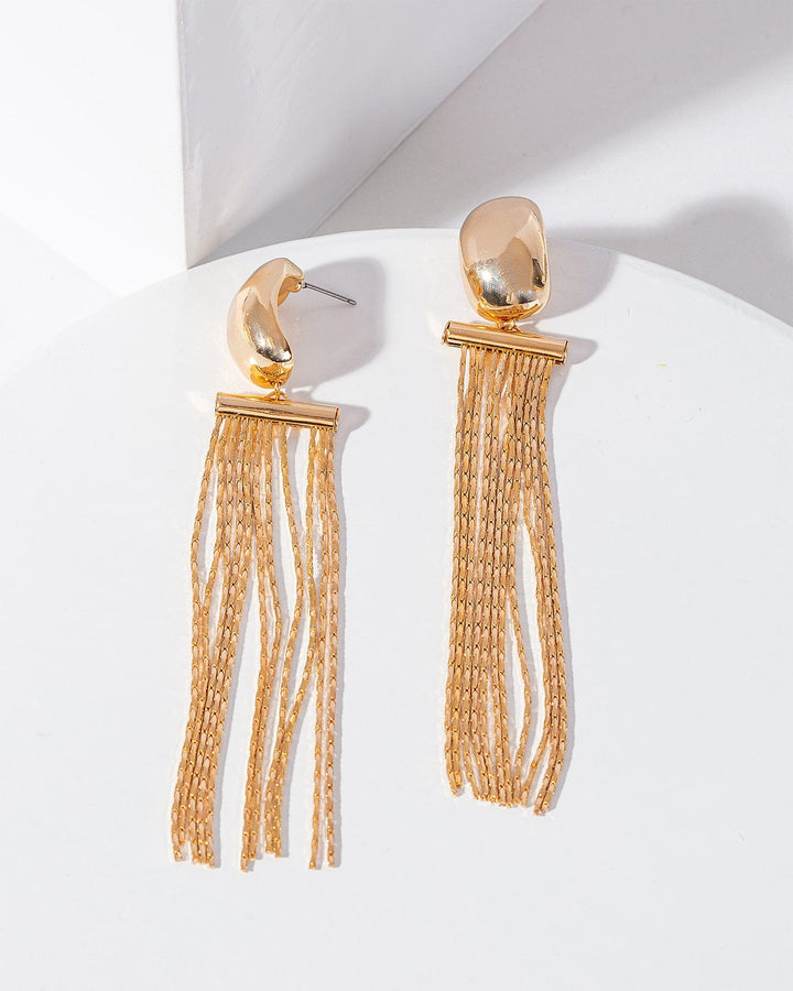 Colette by Colette Hayman Gold Metal Tassel Drop Earrings