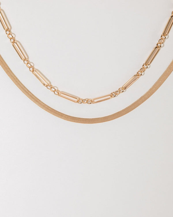 Colette by Colette Hayman Gold Snake And Long Chain Necklace