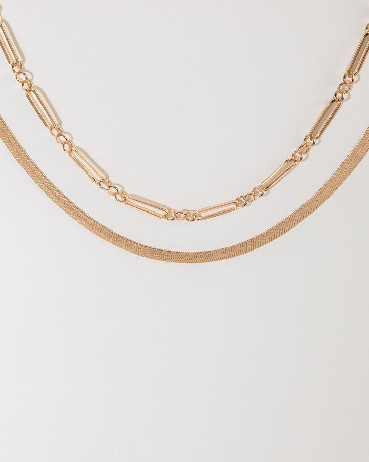 Colette by Colette Hayman Gold Snake And Long Chain Necklace