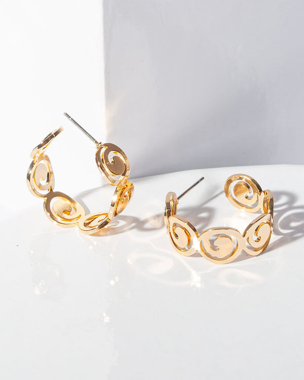 Colette by Colette Hayman Gold Spiral Hoop Earrings